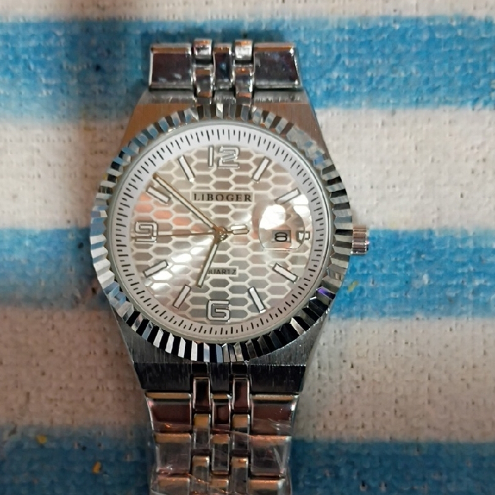Silver Men's Stainless Steel Watch - Silver Dial 2 for 1 price